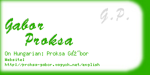 gabor proksa business card